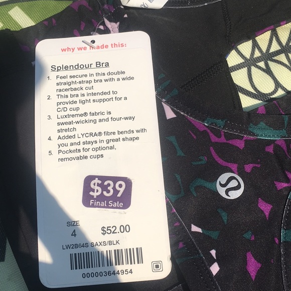 Lululemon Splendour Bra size 4 - Picture 2 of 4